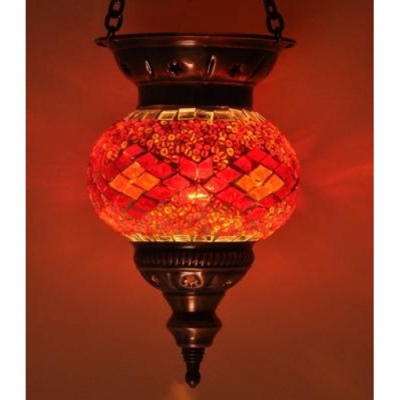 Three Chain Mosaic Chandelier