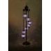 Turkish Moroccan Mosaic Glass Handmade Seven Floor Lamp Light