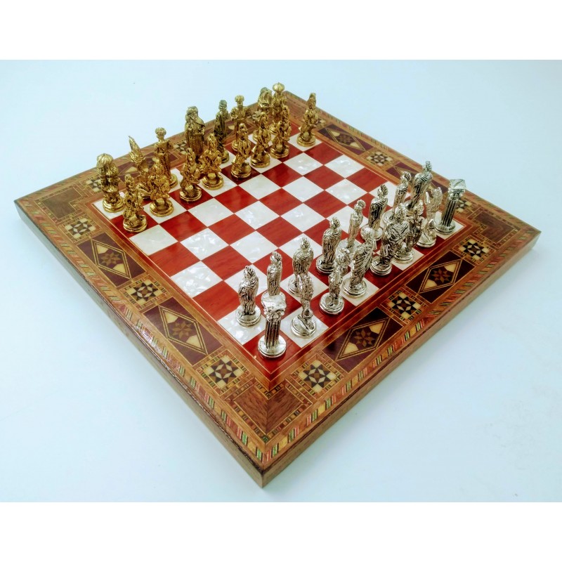 2No Syrian Border Metal Chess Set