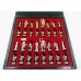 30x30 Covered Film Coating Classic Bord - Metal Figure Chess Set