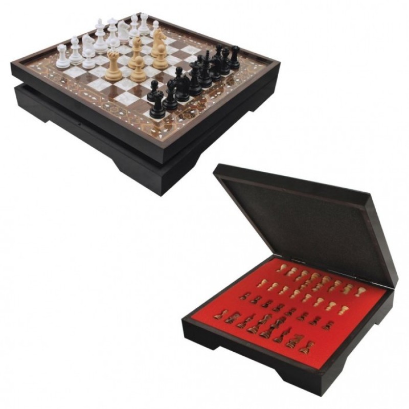 Vip Chess Walnut Large Siz