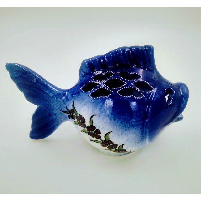 Sable Fish Carved Candle Holder