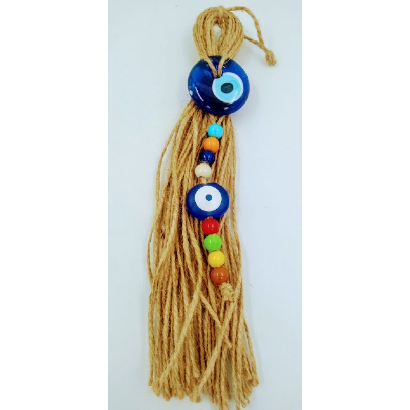 Drawstring Beaded Evil Eye