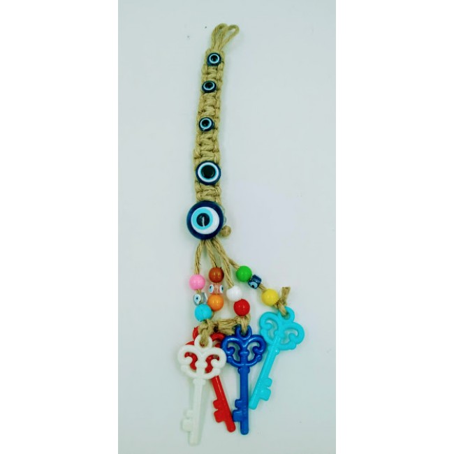 Keyed Macrame Amulet