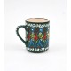 Handmade Colorful Ceramic Mugs - Turkish Traditional Tile Style, 7 Different Hand-Painted Ceramic Mugs