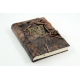 Large Size Metal Butterfly Figure Leather Notebook