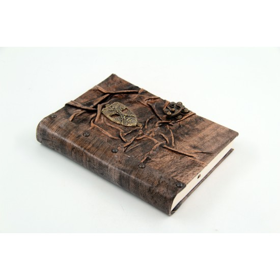 Large Size Metal Mask Figure Leather Notebook