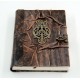 Large Size Metal Owl Figure Leather Notebook