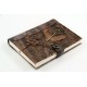 Large Size Metal Key Figure Leather Notebook