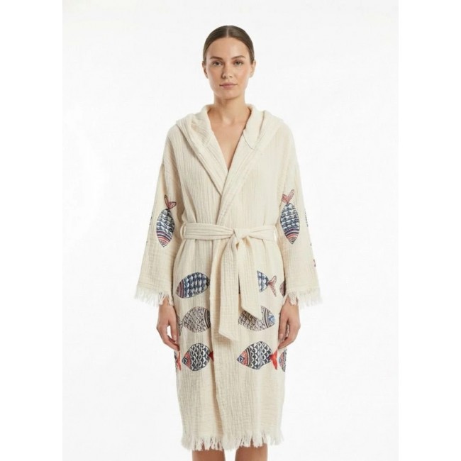 Etnic-Fishwave-Double Layer Muslin