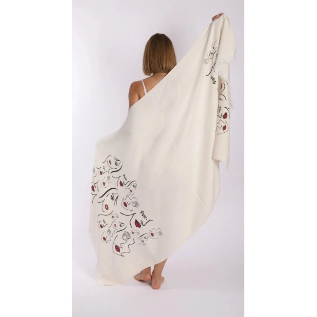 Women Pattern Muslin Pestemal
